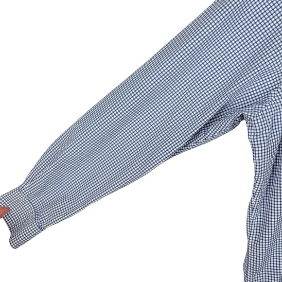 Vintage 90s Ralph Lauren Blue White Checked Preppy Classic Fit Shirt Sz 16 32/33 - Picture 4 of 9